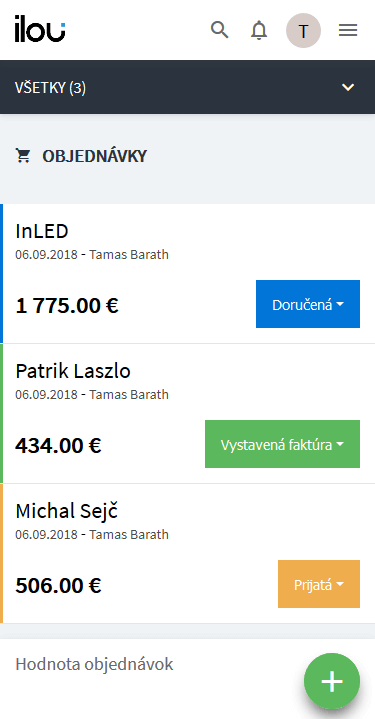 Objednávky